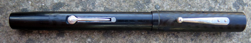 WATERMANs No 52 IN BLACK CHASED HARD RUBBER WITH BROAD #2 MANIFOLD NIB. 
